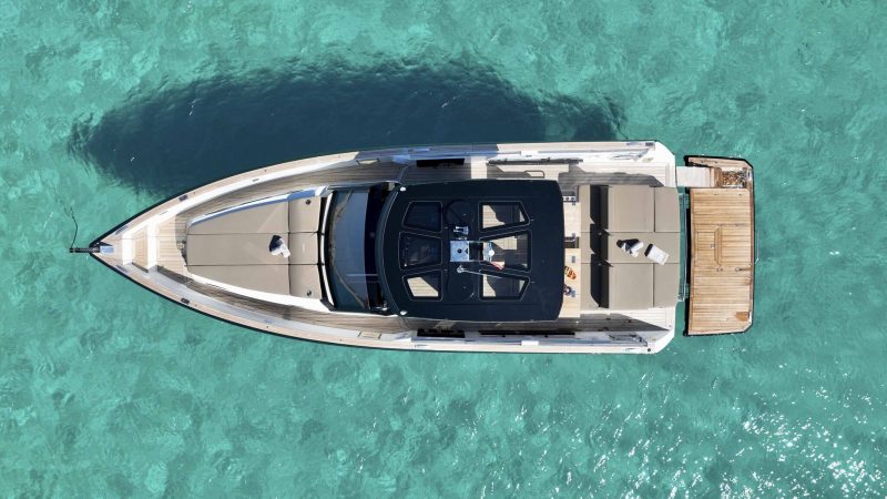 Air view of Fjord 44 Minipico IV - Yacht in Ibiza
