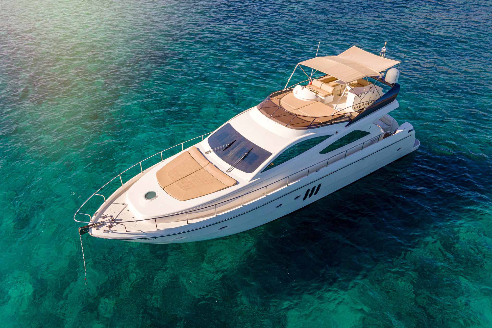 Air view of Abacus 61 Estela - Yacht in San Antonio