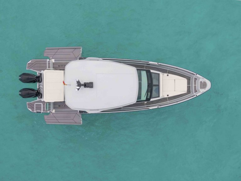 Air view of Saxdor 320 GTO Yolo - Motorboat in Ibiza