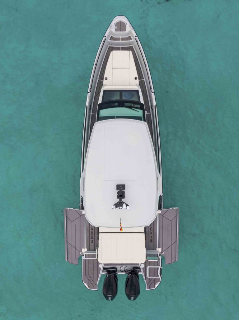 Air view 2 of Saxdor 320 GTO Yolo - Motorboat in Ibiza
