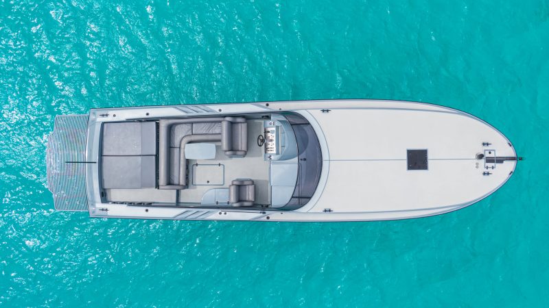 Air view of Magnum 44 Fuga - Yacht in Ibiza