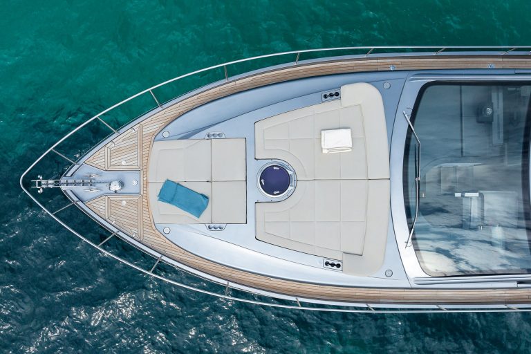 Bow of Pershing 6x Dr. No - Yacht in Ibiza