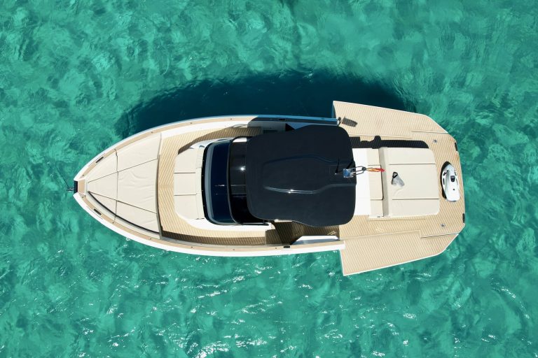 Air view of Bellini Astor 36 Just Shine - Yacht in Ibiza