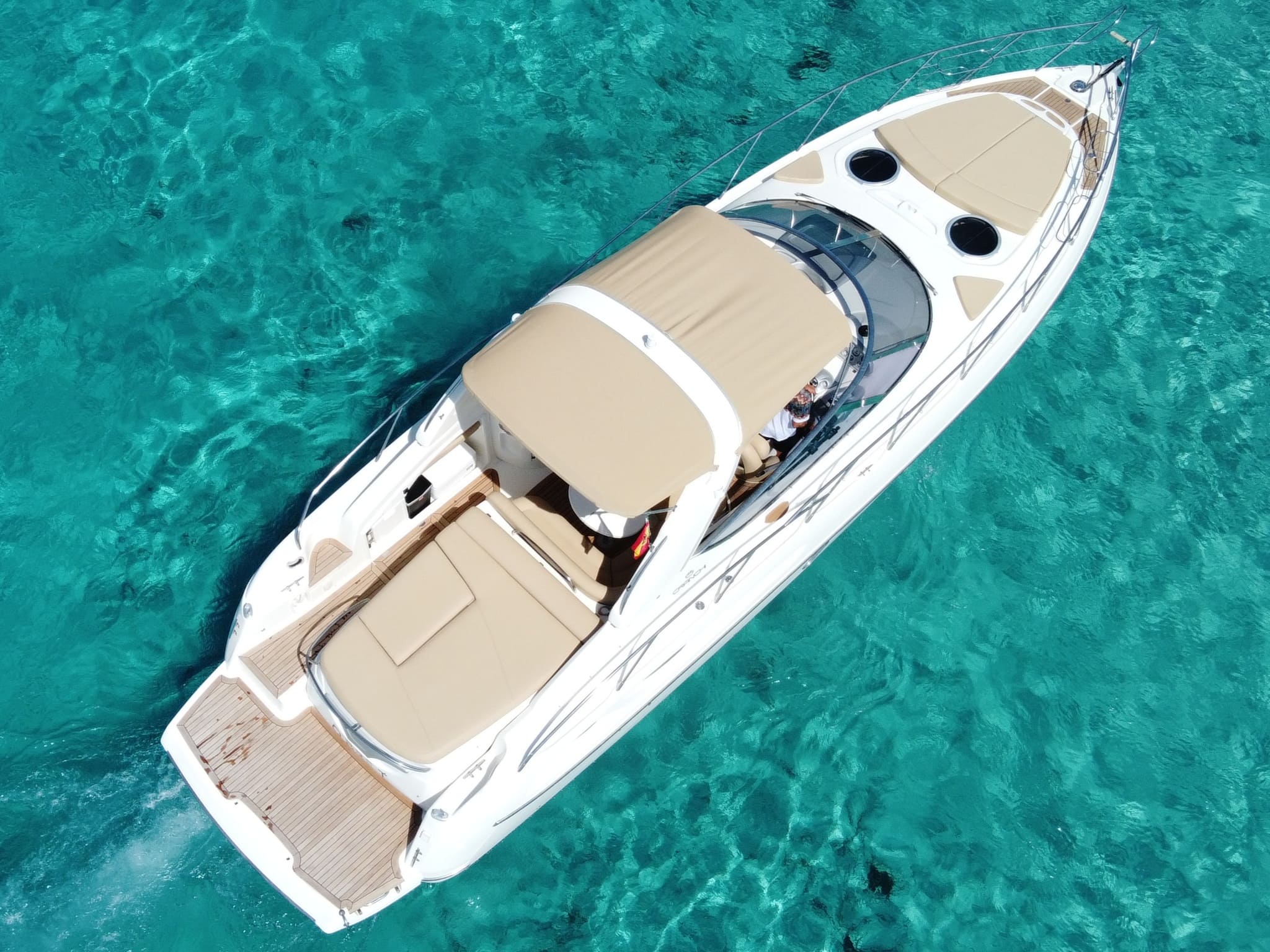 Air view of Cranchi Endurance 41 Qbret - Motorboat in Ibiza