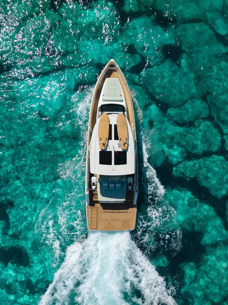 Air view 2 of Fjord 41XL Doña Leona - Yacht in Ibiza