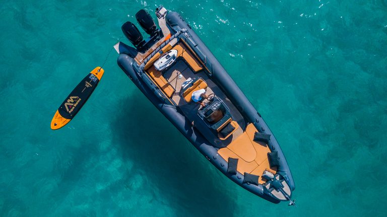 Air view of Nuova Jolly 30 Go wild - Inflatable boat in Ibiza