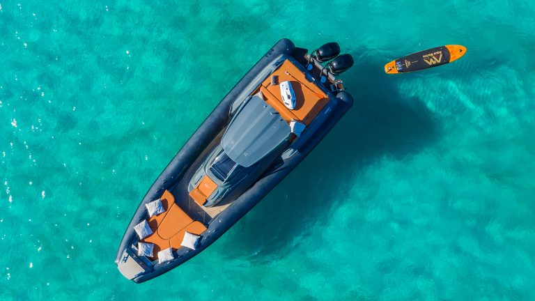 Air view of Nuova Jolly Prince 38 Maluca - Inflatable boat in Ibiza