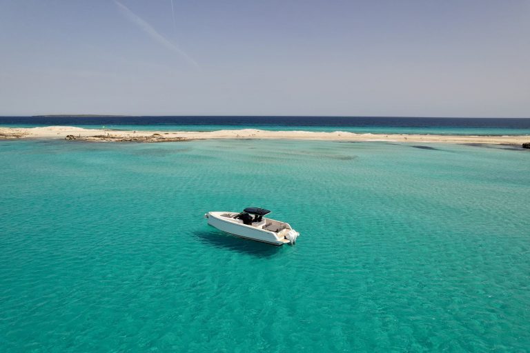 Air view of Pardo 38 Just Calm - Yacht in Ibiza