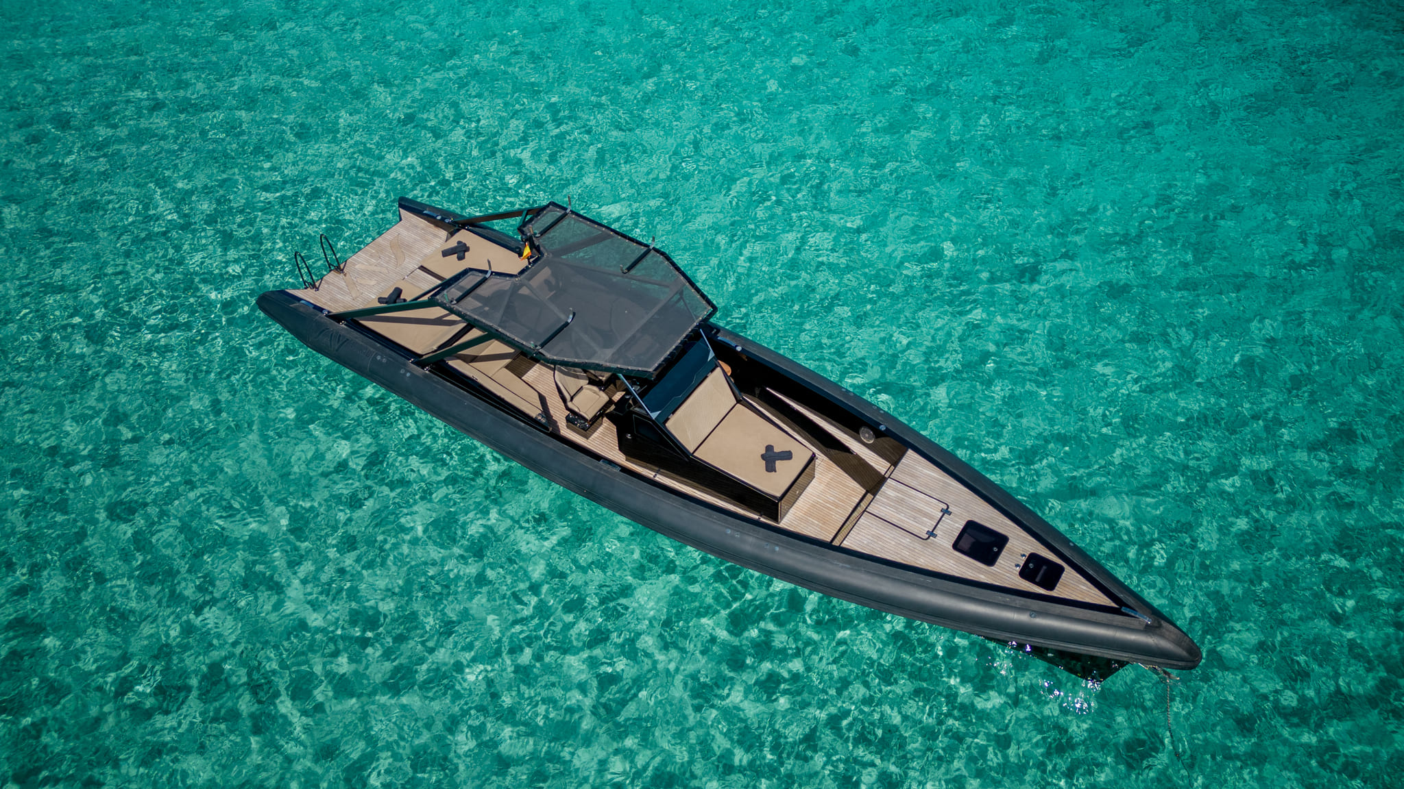 Bow sundeck of Say 45 My choice - RIB in Ibiza