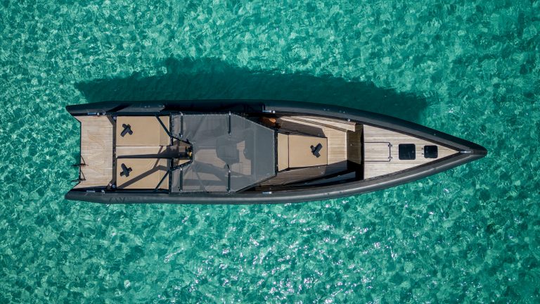 Air view of Say 45 My choice - RIB in Ibiza